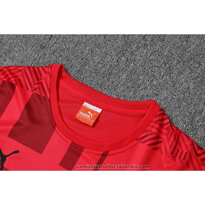 Chandal del AC Milan Manga Corta 22/23 Rojo - Pantalon Corto
